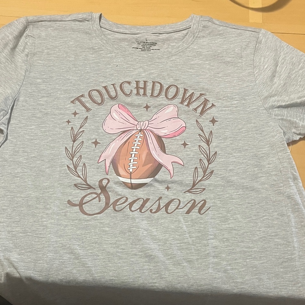 Gray Touchdown Season Graphic Tee